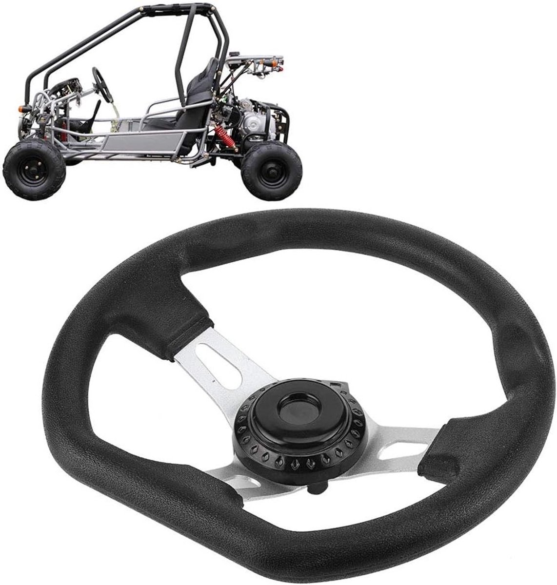 Kart Stuurwiel voor Off-road Karts - Vervangend Stuurwiel voor Go Karts en Strand Karts, Duurzaam en Universeel Gebruik