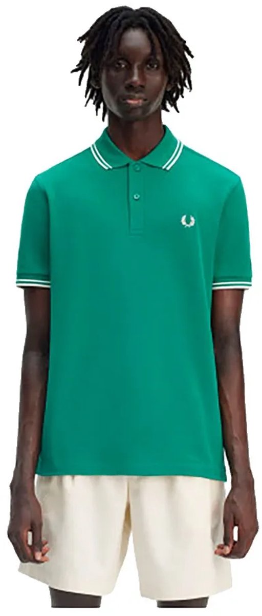Fred Perry M3600 Korte Mouw Poloshirt L Man Groen