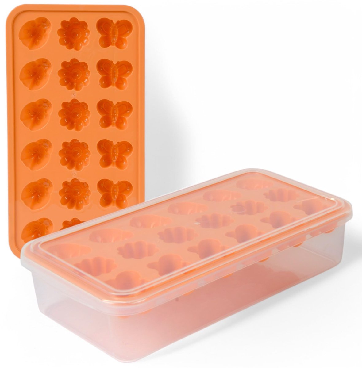 Dailygoods- IJsblokjesvorm met Deksel - BPA-vrij - Kunststof - 18 IJsblokjes - Stapelbaar - Voedselveilig - Ijsblokjesmaker