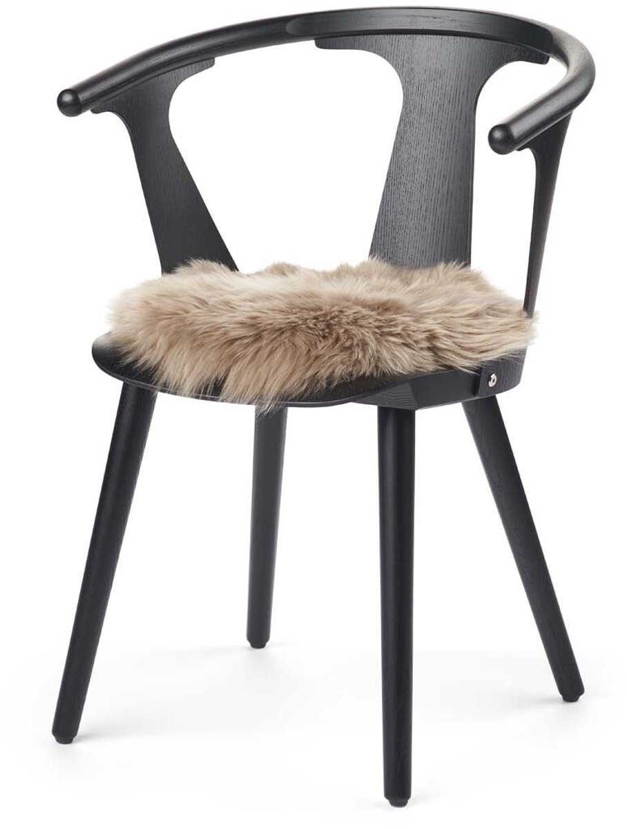 Sheepskin House - Langharige Schapenvacht Stoel Cover - D38 cm