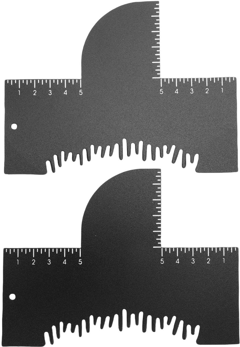 Dailygoods- Haarlijn Tool Professionele Kwaliteit - Verbeteringskaart - Meetindicatoren - Herbruikbare Kleurenspray - Kunststof - 6 x 4,4 Inch - Haarlijn Sjabloon