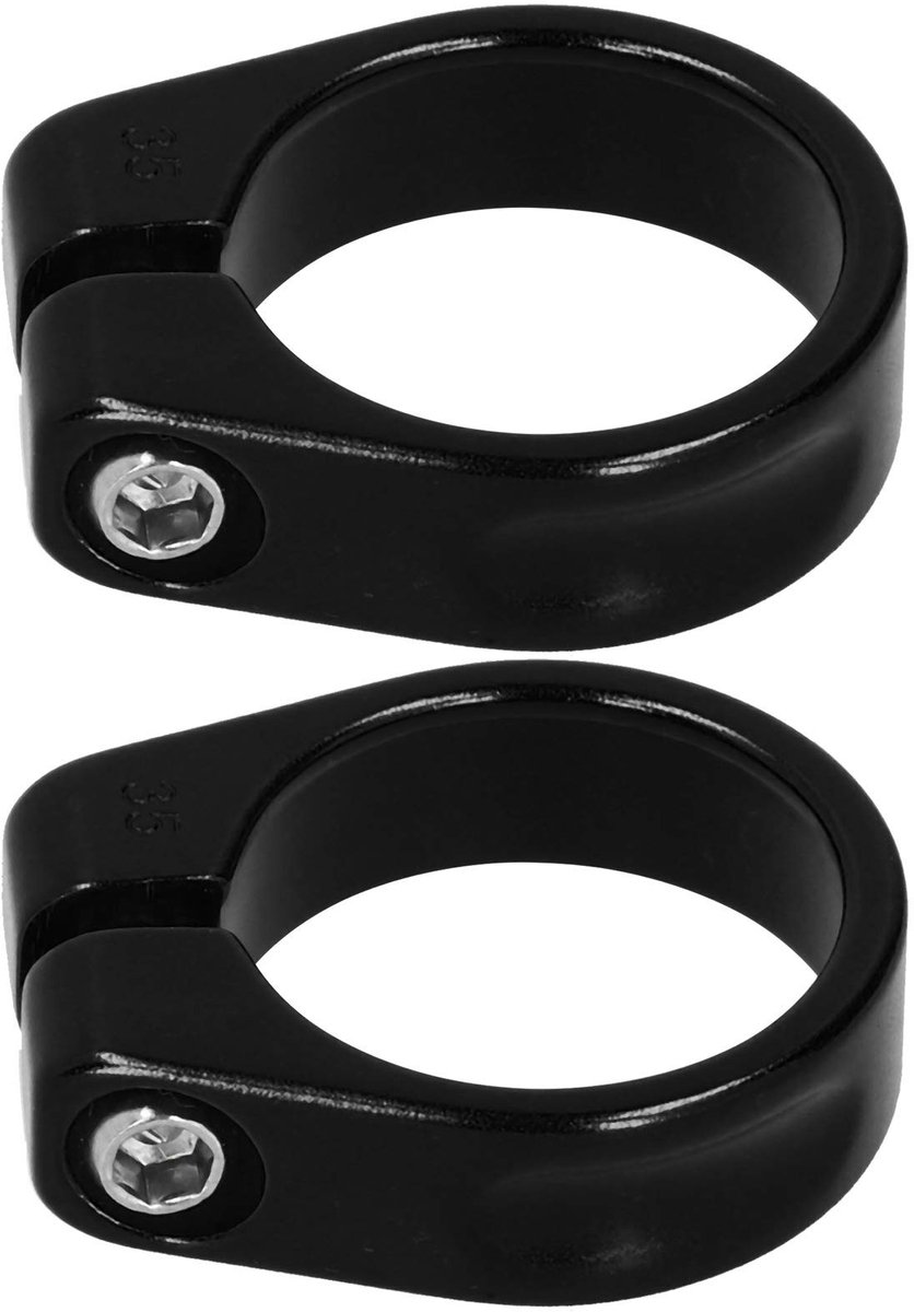 Dailygoods- Zadelpenklem 2-pack - Aluminiumlegering - Roestvrij - Eenvoudige installatie - Voor 30,8 mm/31,6 mm zadelpen - Langdurig gebruik - Zadelklem