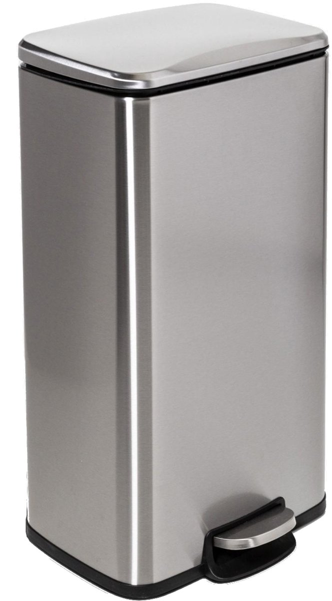 BEGRYF - Pedaalemmer - RVS - softclose deksel - uitneembare binnenemmer - pedaalbediening