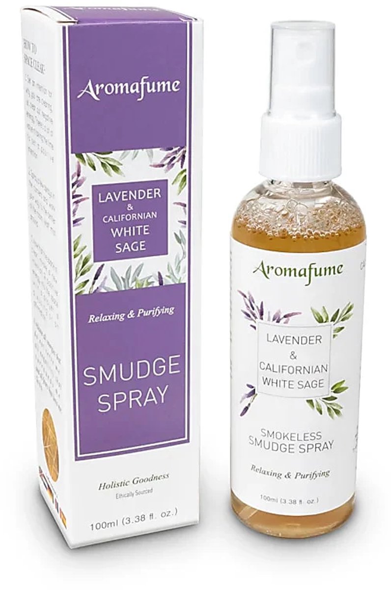 Aromafume Natural Smudge Spray Witte Salie en Lavendel - 100ml — cadeau in Cadeau-ideeën - foto 2