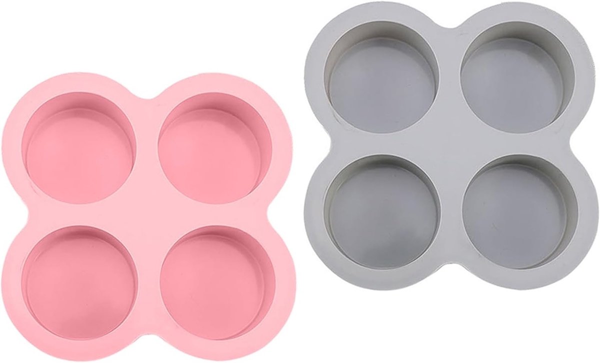 Silicone donut mould set - 2 stuks - grijs en roze - perfect voor muffins en taarten - ShopVlot