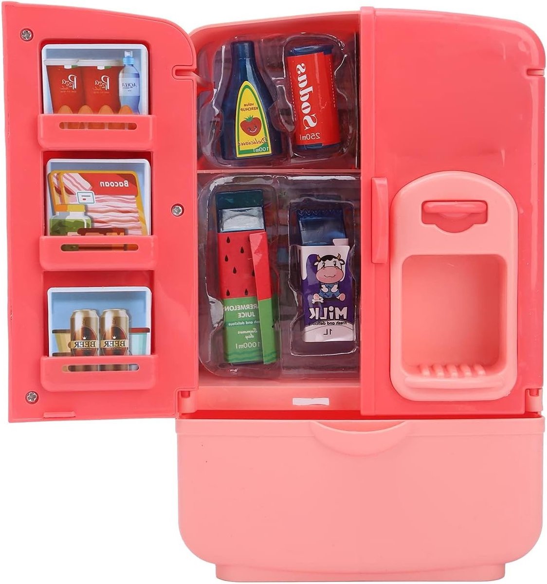 Speelgoed Keuken Set voor Kinderen met Interne Opbergruimte - Creatief Speelgoed voor Thuis en Speelhuis (Roze)