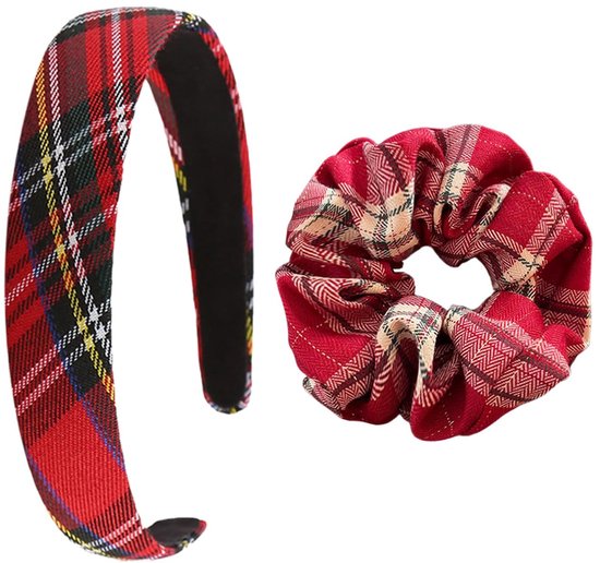 Dailygoods- Hoofdband Antislip - Geruite Hoofdband - Haaraccessoires Vrouwen - Haaraccessoires - Zachte Stof - Afmetingen 2,5 x 11 cm - Haaraccessoire