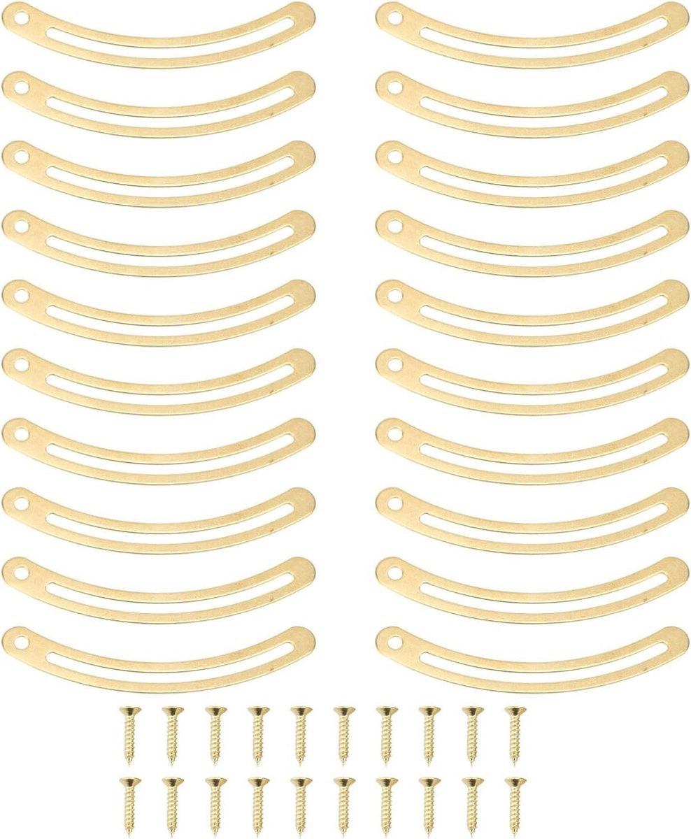 Dailygoods- Dekselsteun 20 Stuks - Retro Houtprojecten - Koperen Beugels - Stabiliteit - Eenvoudige Installatie - Inclusief Schroeven - Dekselhing