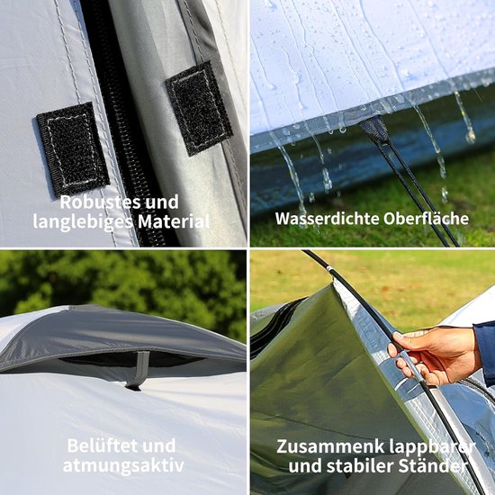 4-persoons campingtent 3-4 seizoen waterdicht 5000 mm tent koepeltent met luifel lichtgewicht wandeltent outdoor iglo tent festivaltent van Merkloos — afbeelding 4