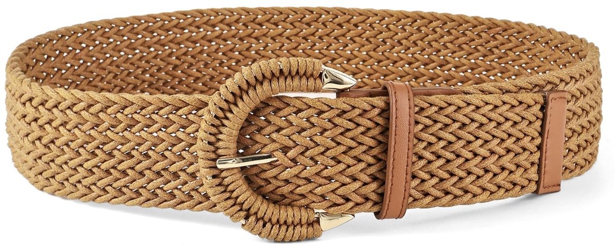 LIVIA HOME- Riem Retro Handgeweven - Riem Dames - Boho-Riem - Riem voor Jurken - Riem voor Jeans - Stevige Metalen Gesp - 112 cm x 5 cm - Ceintuur