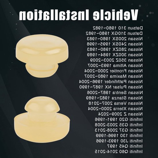 12 Stuks Rempedaal Stop Pads van Rubber, Vervangingsstoppers voor Koppeling en Remschakelaar voor Infiniti en Nissan Modellen, Geschikt voor G20 G35 G37 I30 J30 Q45 Q60 Z Versa Xterra 350Z — afbeelding 4