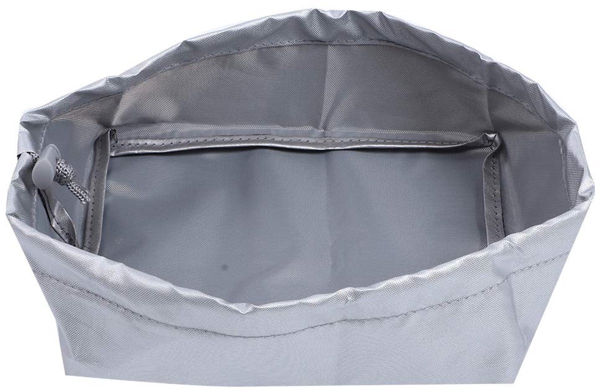 Dailygoods- Stofkap Hittebestendig - Stofkap voor Friteuse - Waterdichte Beschermhoes - 420D Oxford Doek - 20 x 15 x 8 cm - Zilveren Afwerking - Friteusehoes