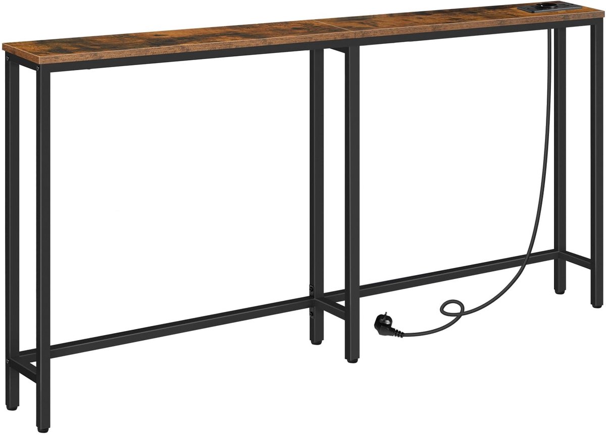 Dailygoods - Smalle Consoletafel met Stopcontact en USB-poorten