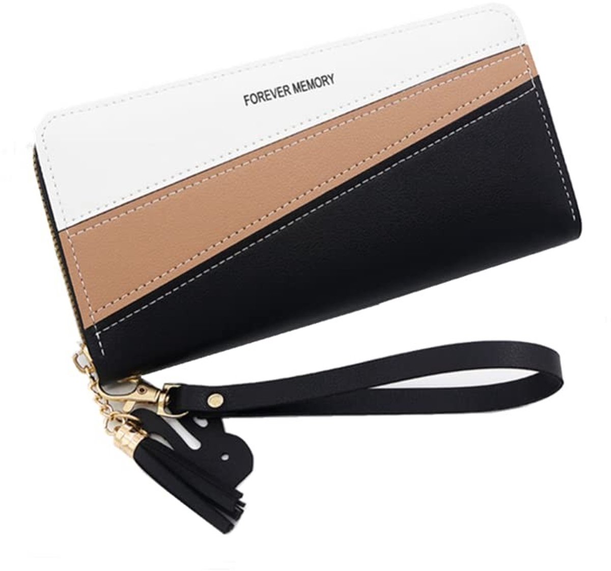 MTTproducts- Portemonnee Dames - PU-leer - Lange Ritssluiting - Multi-card Clutch - Klein Formaat - Duurzaam en Lichtgewicht - Afmetingen 19 x 10 x 3 cm
