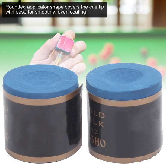 Byshayne - Professionele Pool Chalk - 2 Stuks Antislip Snooker Krijt voor Biljartstokken (Blauw) van Byshayne — afbeelding 5
