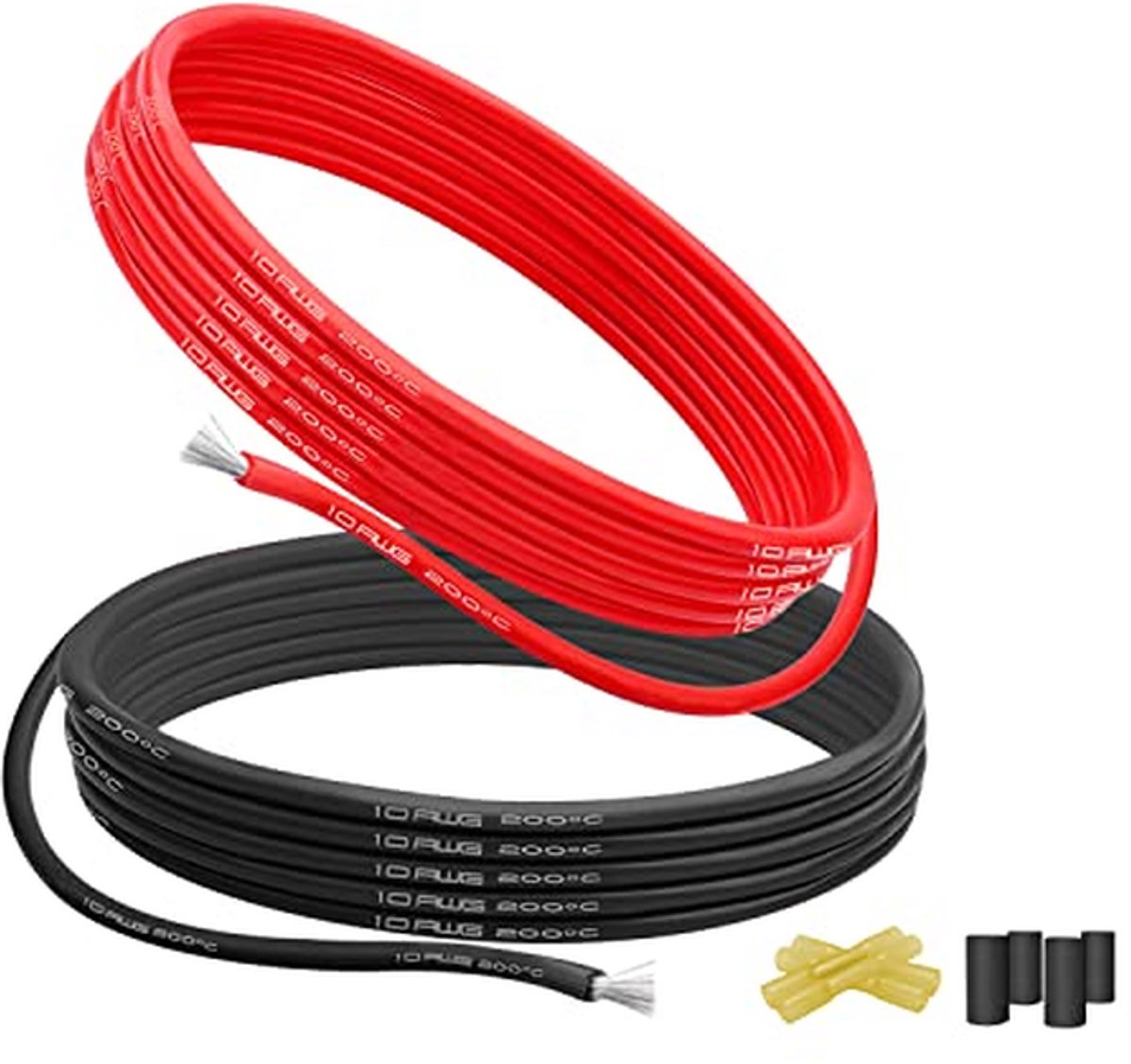 Siliconen draad - Elektrische kabel - Hobby elektronica - Hittebestendig - 10 meter - Zwart en rood