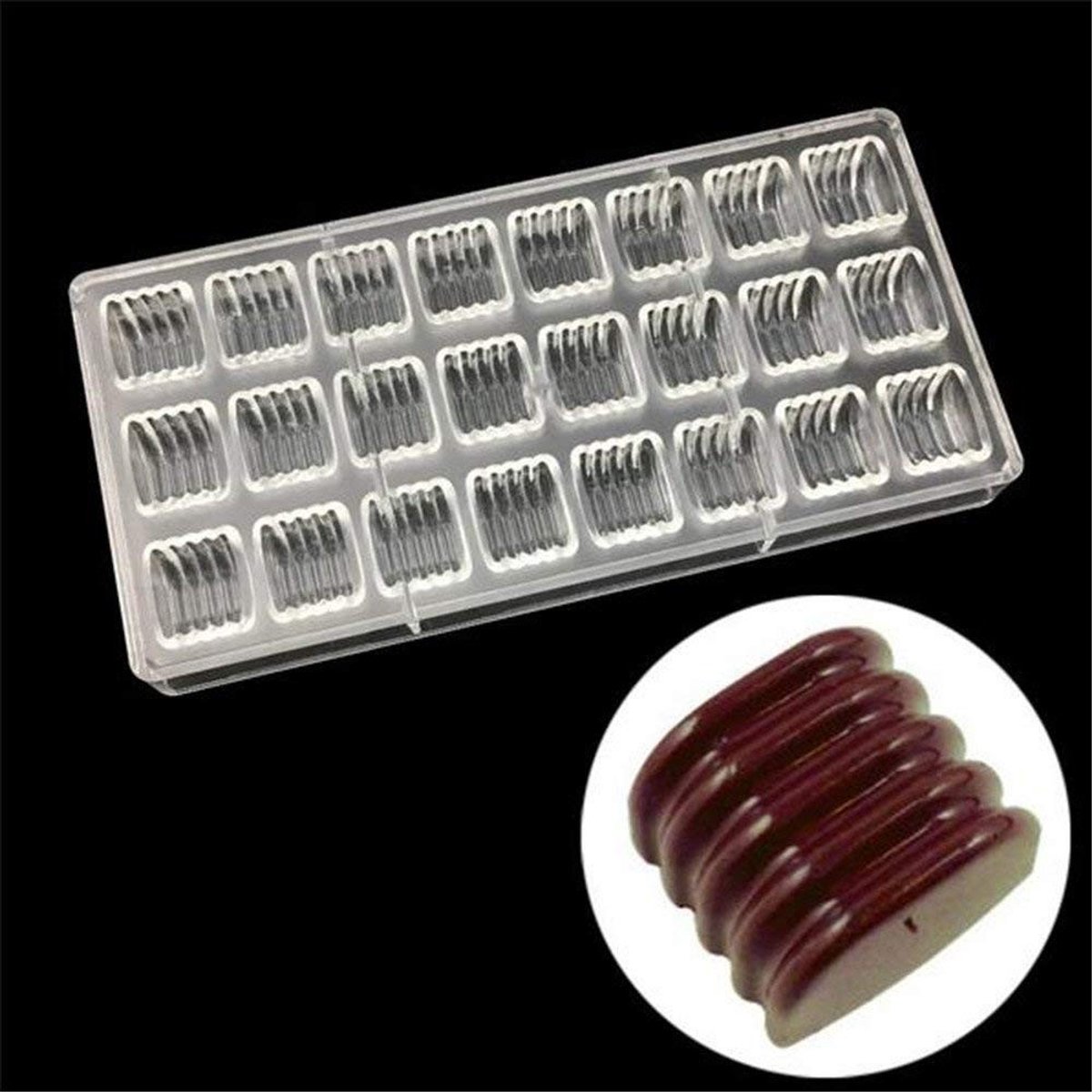 Dailygoods- Bakvorm Polycarbonaat 27,5x13,5cm - Bakvormen - Taartvorm - Chocoladevorm - Herbruikbaar - Veilig en duurzaam - Siliconen Bakvorm