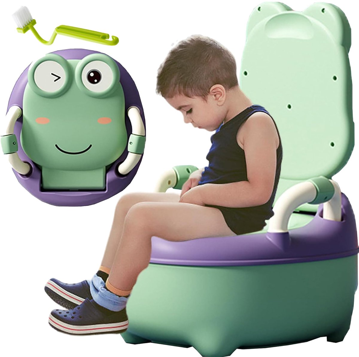Dailygoods- Potjestrainer met waterdicht kussen - Toiletbril voor kinderen - Stabiele babypot - Kindvriendelijk design - Eenvoudige reiniging - Veilig en comfortabel - Toiletpot