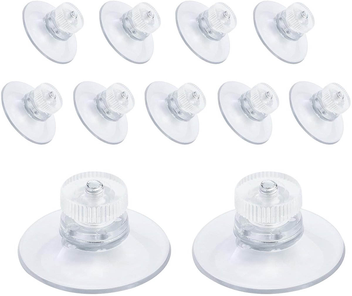 Dailygoods- Zuignappen 11 stuks - Zuignappen met schroefdraad - Zuignappen voor ramen - PVC - Diameter 30 mm - Transparant en duurzaam - Zuignap