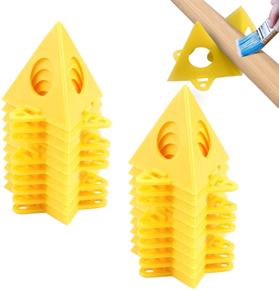 Dailygoods- Piramidestandaard 20 Stuks - Gele Conische Standaard