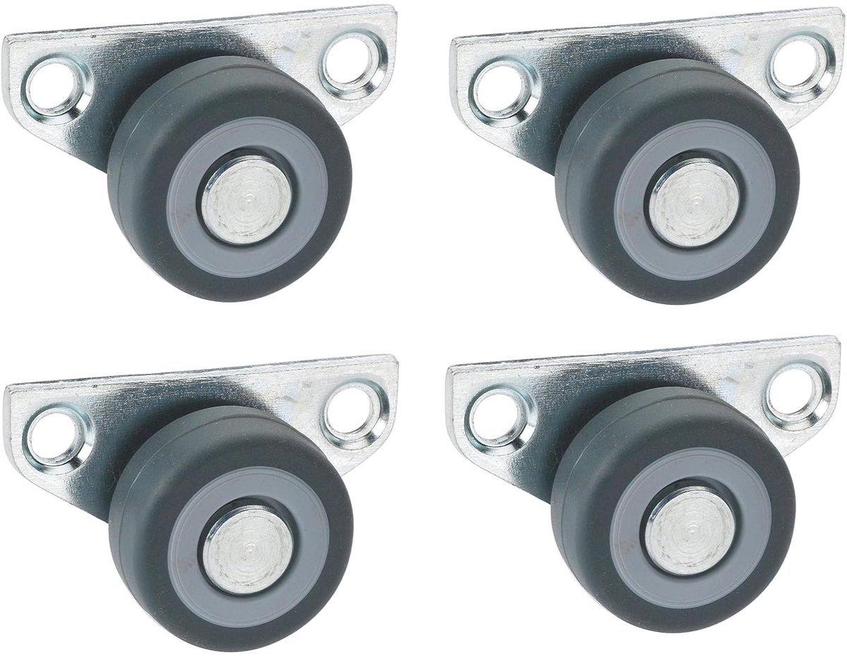 Parketwielen - Möbelrollen - Meubels Verplaatsen - TPE Zachte zool - 30x14mm - Grijs