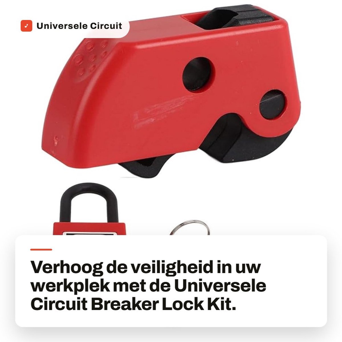 Dailygoods - Universele Circuit Breaker Lock Kit met Hangslot en Sleutels - Veiligheidsoplossing voor Industrie