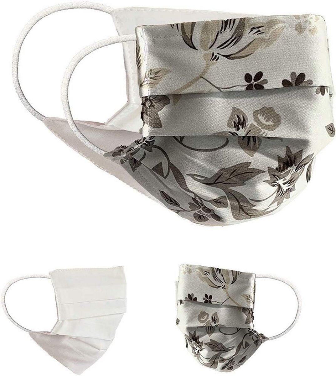 Gezichtsmaskers Set - Herbruikbare Maskers - Dagelijks Gebruik - Omkeerbaar Design - Set van 2 - Bloemenpatroon