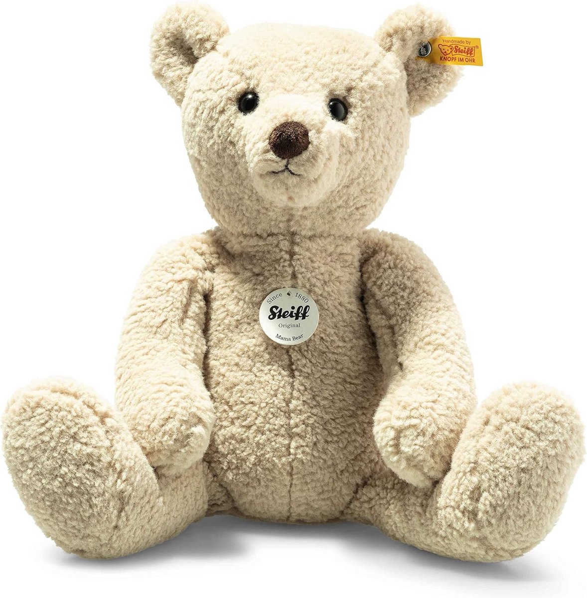 Teddybeer Mama - Knuffeldier - Knuffelen en Spelen - Superzacht en beweegbaar - 36 cm - Beige