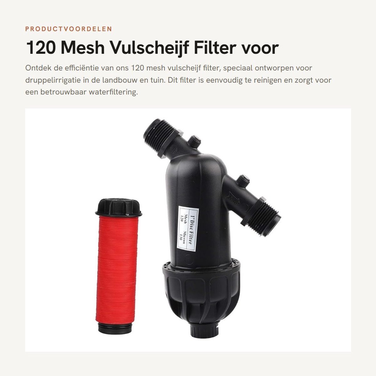 Dailygoods - 120 Mesh Vulscheijf Filter voor Druppelirrigatie en Tuinieren