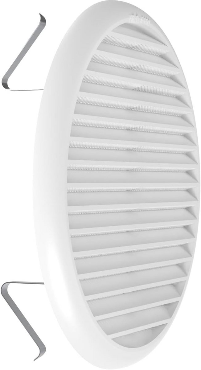 Ventilatierooster Rond - Insectenwering Rooster - Efficiënte Ventilatie - Verstelbaar Veersysteem - Diameter 125-160 - Wit