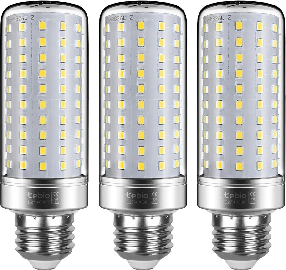 LED Gloeilampen - Kaarslampen E27 - Huis Verlichten - Neutraal Wit Licht - 3 stuks - Wit