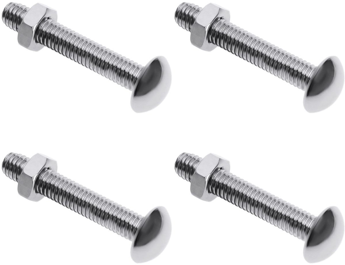 Dailygoods- Wastafel Stopper 4 Stuks - Messing/Verchroomd - Diameter 13 mm - Totale Lengte 40 mm - Schroefdraad 6 mm - Duurzaam Ontwerp - Afvoerstopper