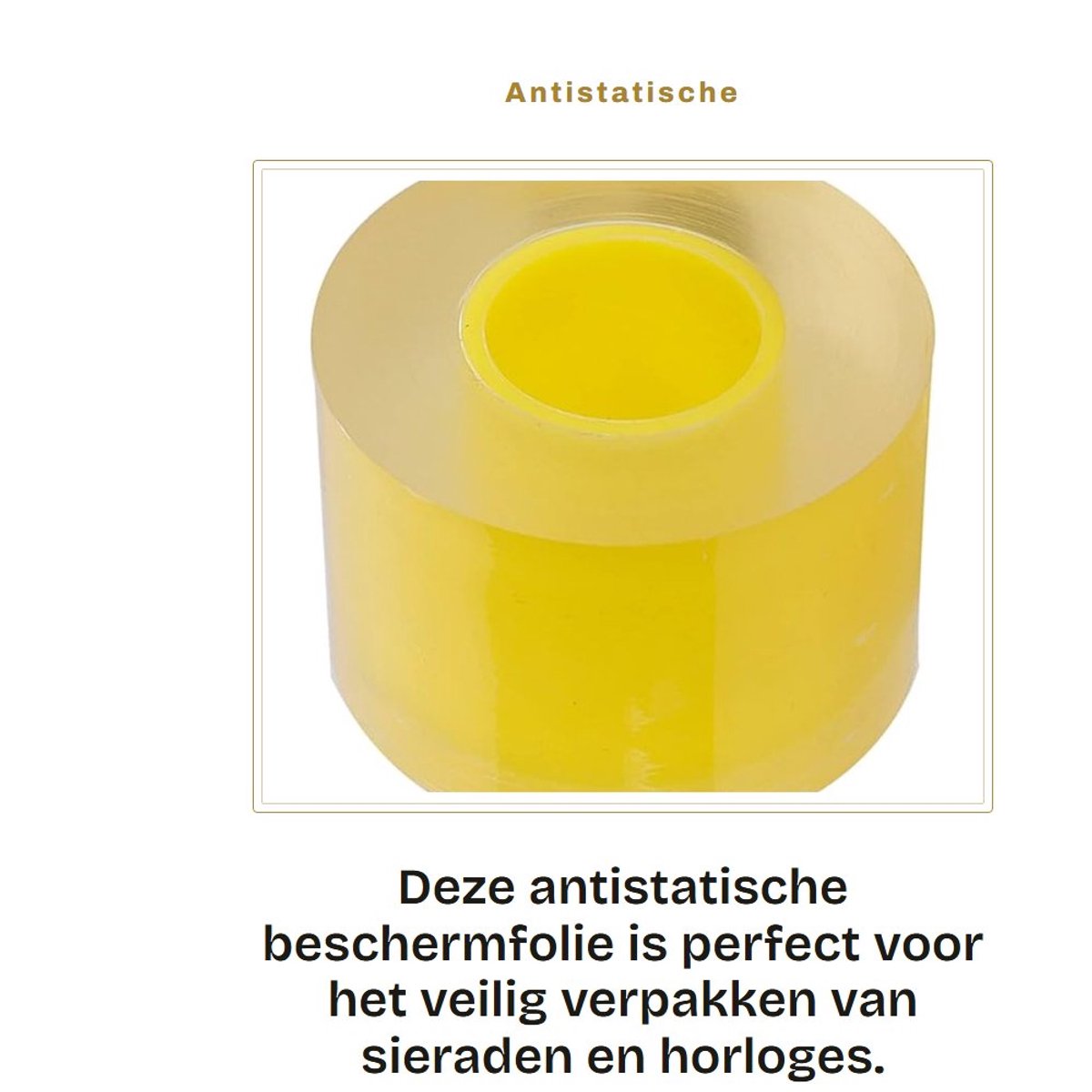 Dailygoods- Beschermfolie Antistatisch - Transparant - Slijtvast - Voor Sieraden - 50 mm - Hoge Transparantie - Displayfolie