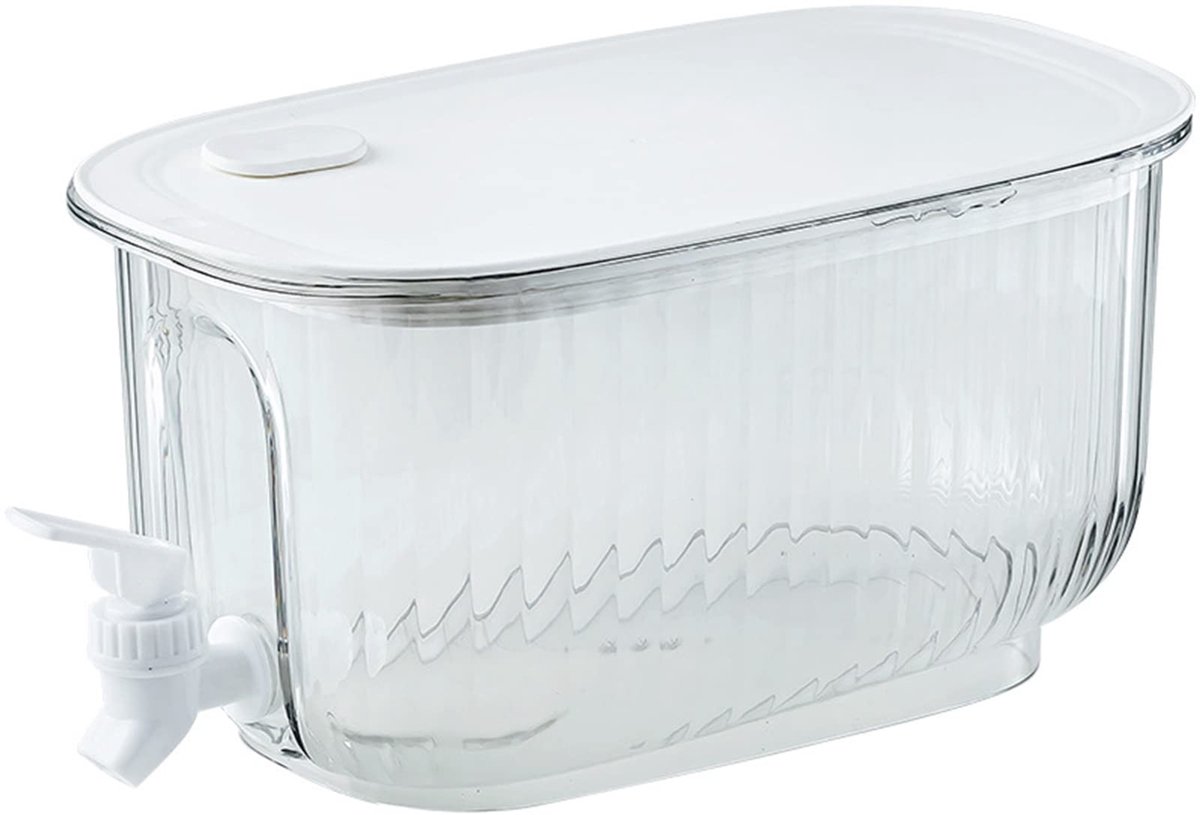 Dailygoods- Drankdispenser Grote Capaciteit - Drankdispenser met Kraan - Koude Waterkoker - Lekvrije Drankcontainer - Bodemkantelontwerp - PET Materiaal - Waterkan