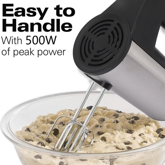 Elektrische Handmixer - Keuken Garde - Snel Mixen - 500 Watt Vermogen - 5 Snelheden - Zilver — afbeelding 5