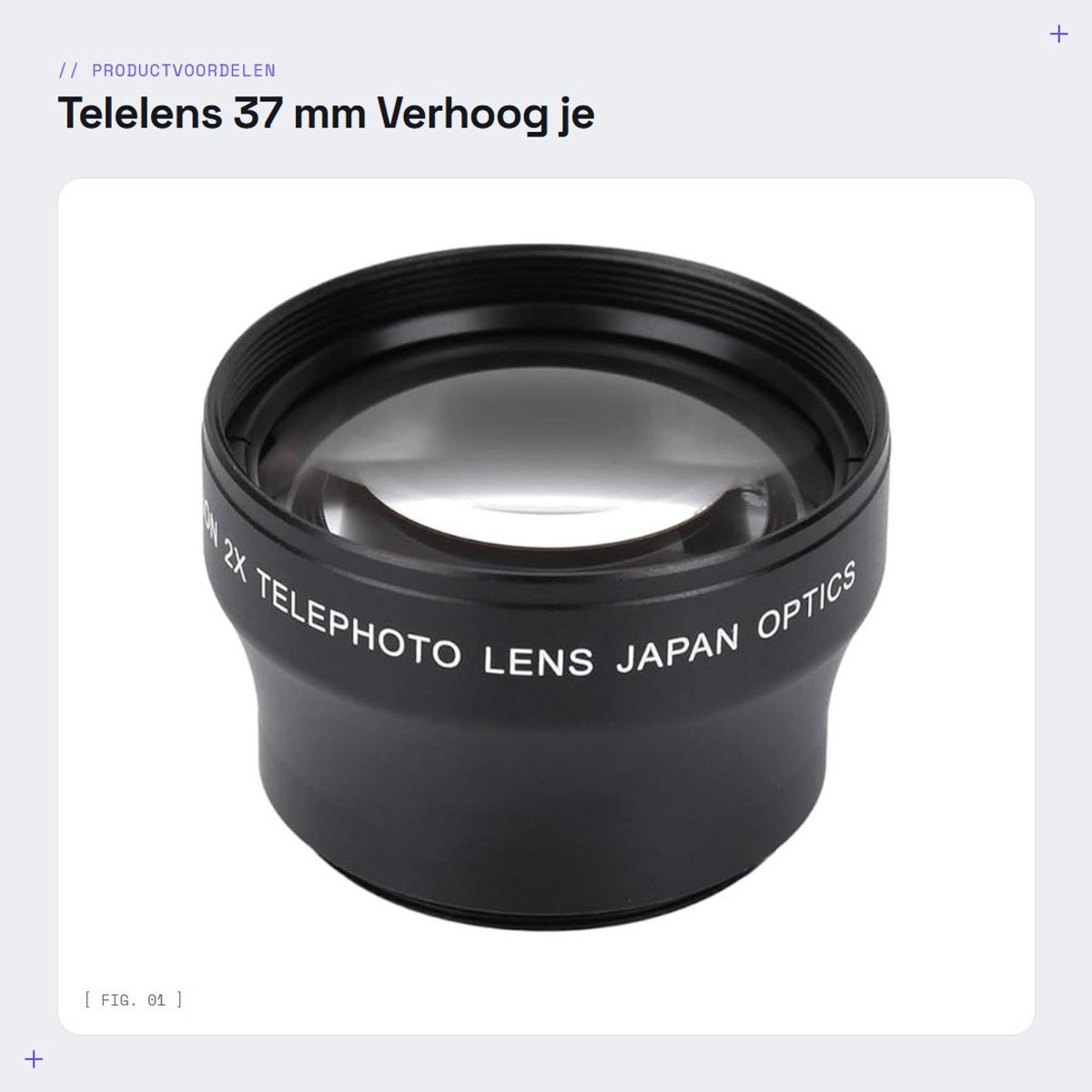 Dailygoods - Telelens - 37 mm - Verhoog je zoomkracht - Zwart - High-definition - Eenvoudig te installeren - Geschikt voor camera's met 37 mm lensdraa...
