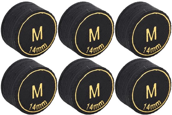 Professionele Biljartkeu-tips - PU Materiaal - 6-delige Set - Biljart Accessoires van Merkloos — afbeelding 2