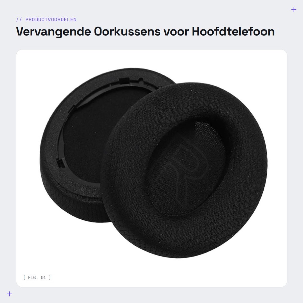 Dailygoods- Oorkussens Vervanging - Ademend Mesh - Traagschuim - Geschikt voor Q20/Q20 BT/Q20+/Q20I - Versterkte Stiksels - Duurzaam en Flexibel - Headsetkussens
