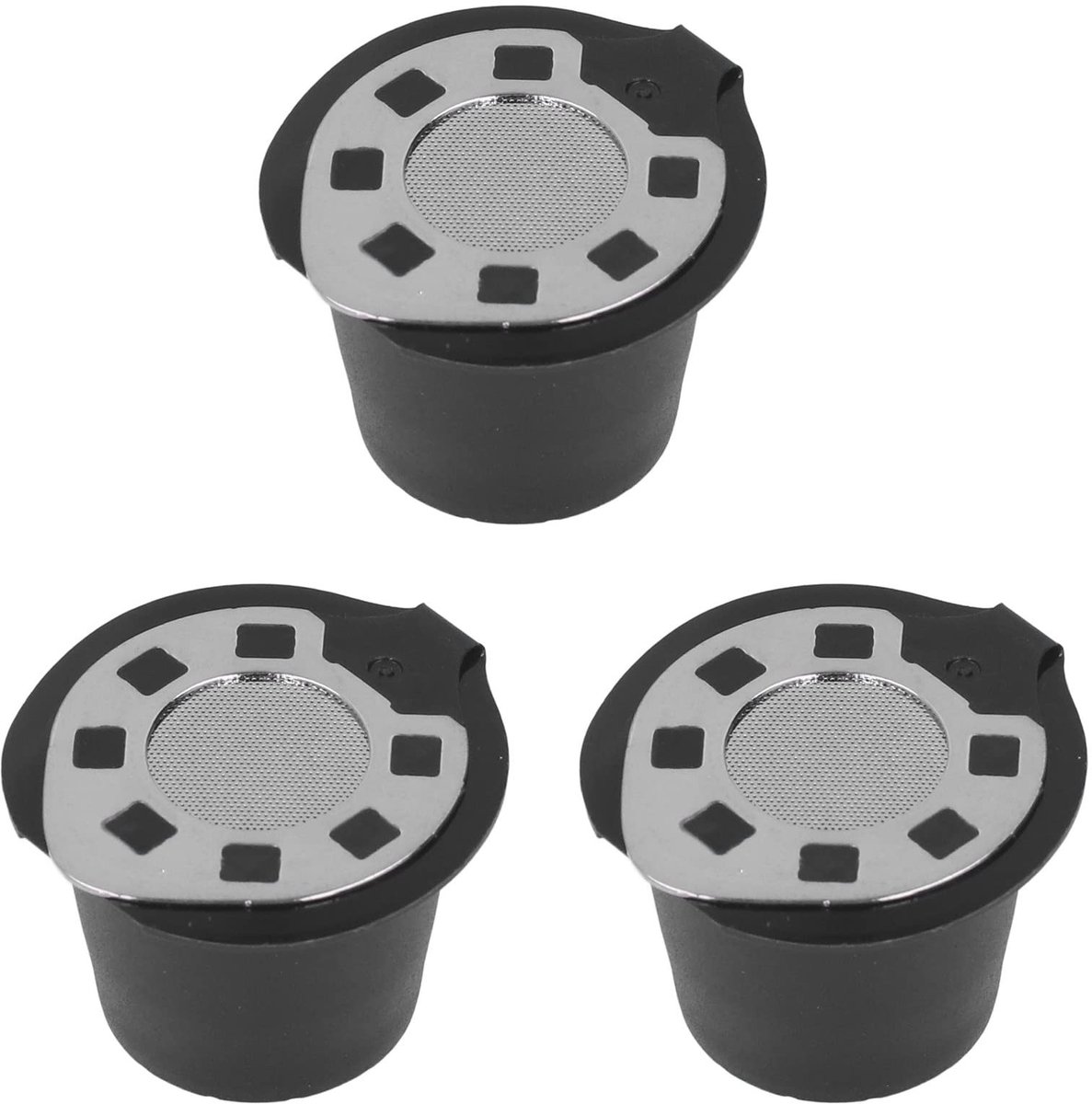 Dailygoods- Koffiecapsulefilter Herbruikbaar - Roestvrij Staal - Koffiefilter - 50ML Capaciteit - Inclusief Lepelborstel - Milieuvriendelijk