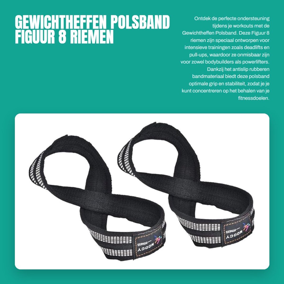 Dailygoods- Polsband Gewichtheffen - Antislip Rubber - Nylon - 1 Paar - Bandbreedte 4 cm - Verstelbare Lengte S/M - Duurzaam Materiaal - Gewichthefriem