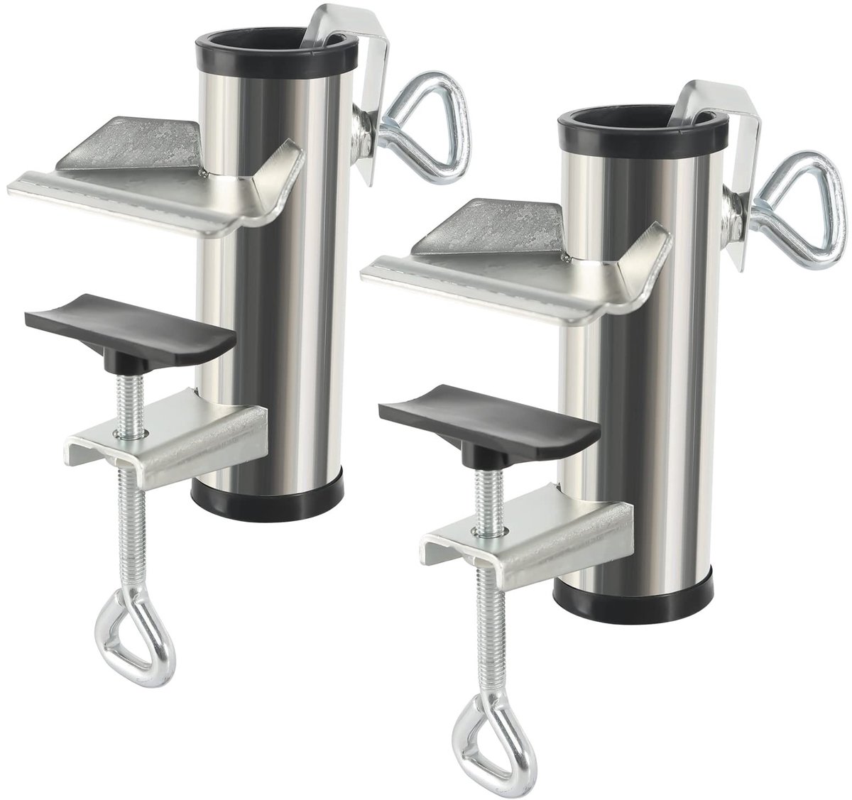 Dailygoods- Balkonhouder 2 Stuks - Gietijzer - Roestbestendig - Voor Parasol met Diameter 25-36 mm - Balkonleuning - Stabiele Bevestiging - Parasolhouder