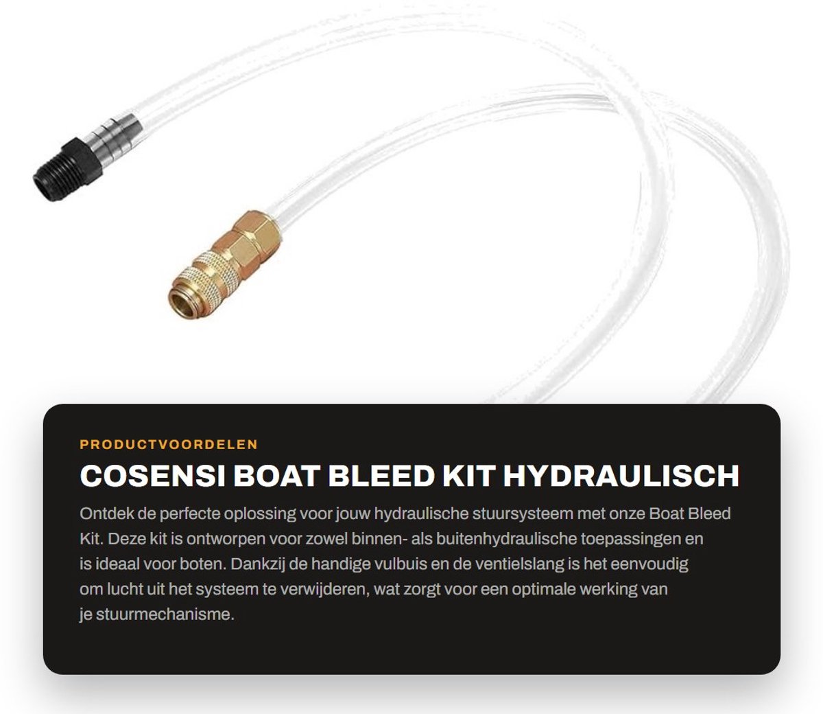 Dailygoods- Bleed Kit - Hydraulisch Stuur systeem - Vulslang - Ventslang - PVC/Messing - Eenvoudig in gebruik - Hydraulic Steering Kit