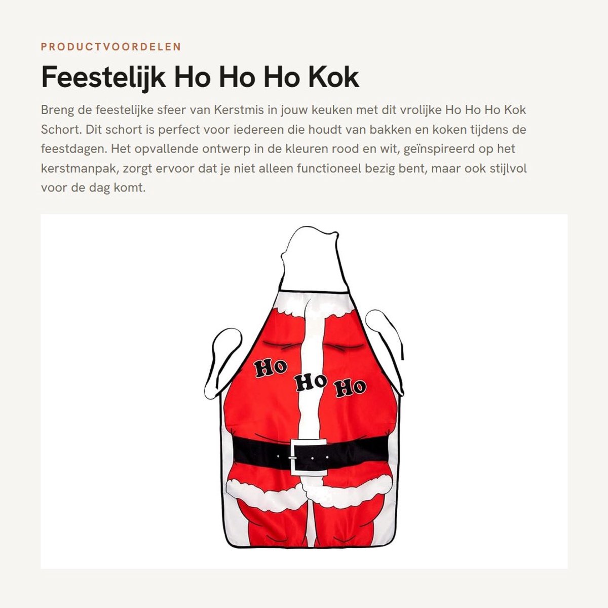Dailygoods- Schort Feestelijk Ontwerp - Kerstman - Halflang - Beschermt Kleding - Perfect voor Bakken - Rood/Wit Design - Keukenschort
