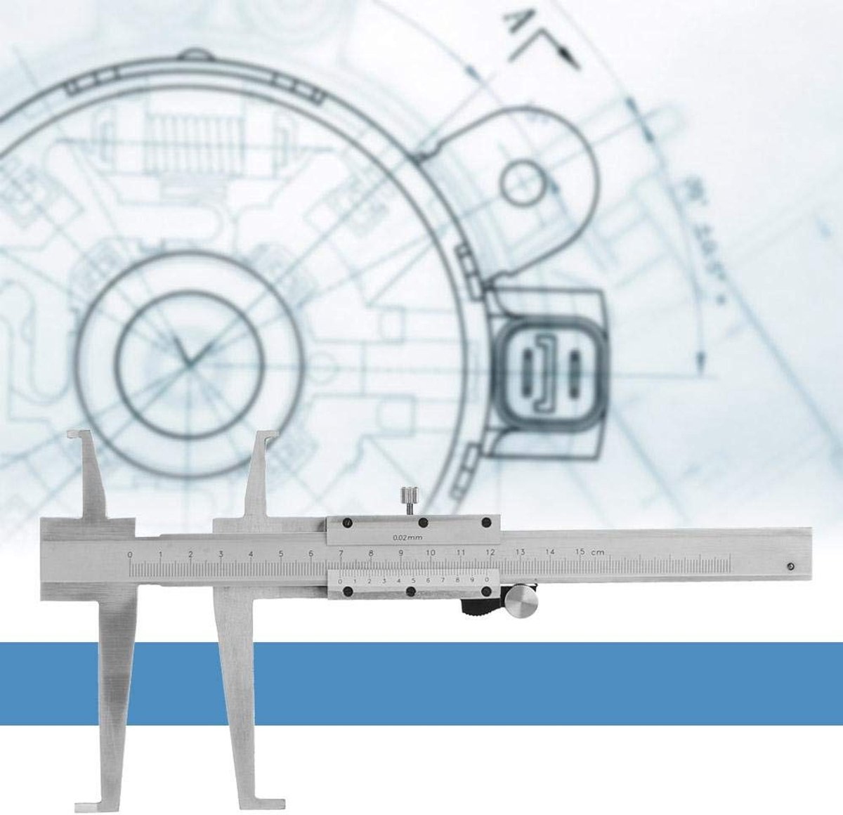 Dailygoods- Vernier Remklauw 9-150mm - Koolstofstaal - Meetnauwkeurigheid 0,02mm - Binnen Diameter - Micrometer Liniaal - Meetgereedschap