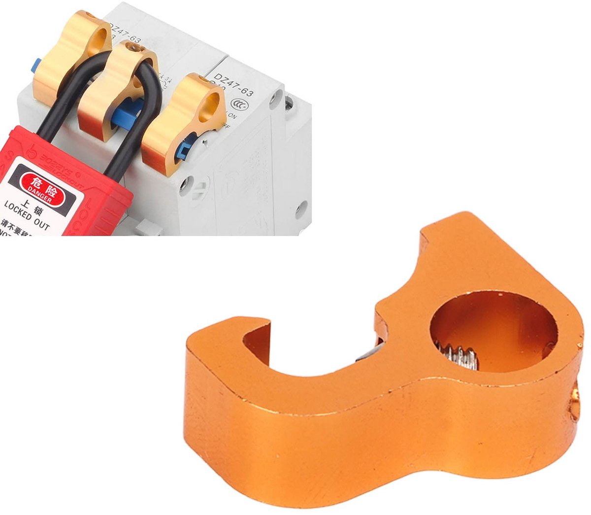 Dailygoods - Lockout Tagout-slot - Micro-Elektrisch Vergrendelingshangslot - Aluminiumlegering - Veiligheidsoplossing - Industrial Lockout Tagout - Ge...