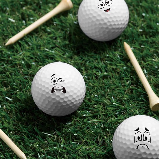 Grappige Golfbal Markers met Creatieve Uitdrukkingen - Stickers voor Golfballen — afbeelding 2