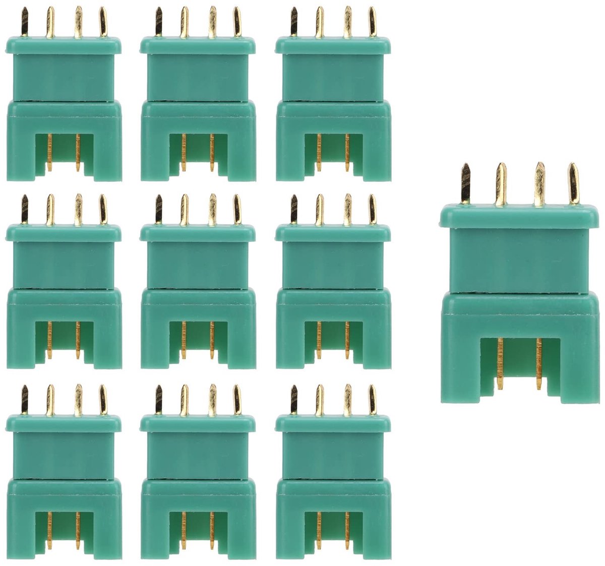 Dailygoods - Hexagonale Plug - Koper Gecoat Nylon - Geschikt voor RC Elektronica - 20 Stuks - Duurzaam - Ideaal voor Verbindingen - Voor Hobbyprojecte...
