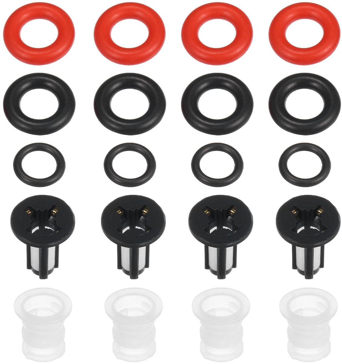 Dailygoods- O-ring - voor injectoren - 4 stuks - rubber - set - compatibel met Acura Rsx