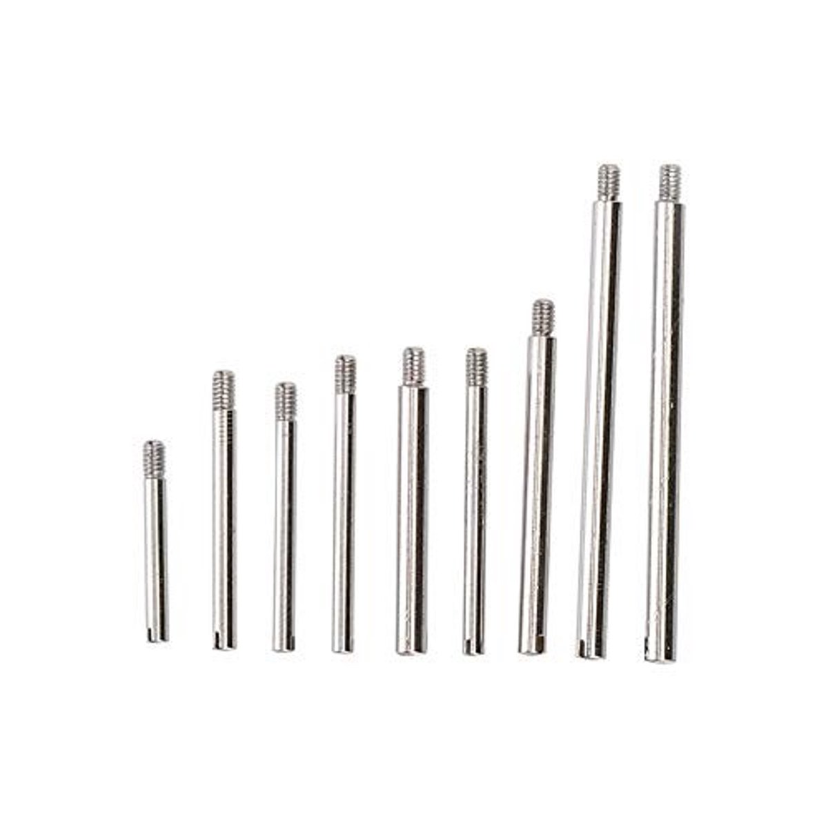 Dailygoods- Horlogeband Pinnen Set - 50 Stuks in 10 Maten - Professioneel Horlogereparatiegereedschap - Roestbestendig - Inclusief Opbergdoos - Horlogeschroeven