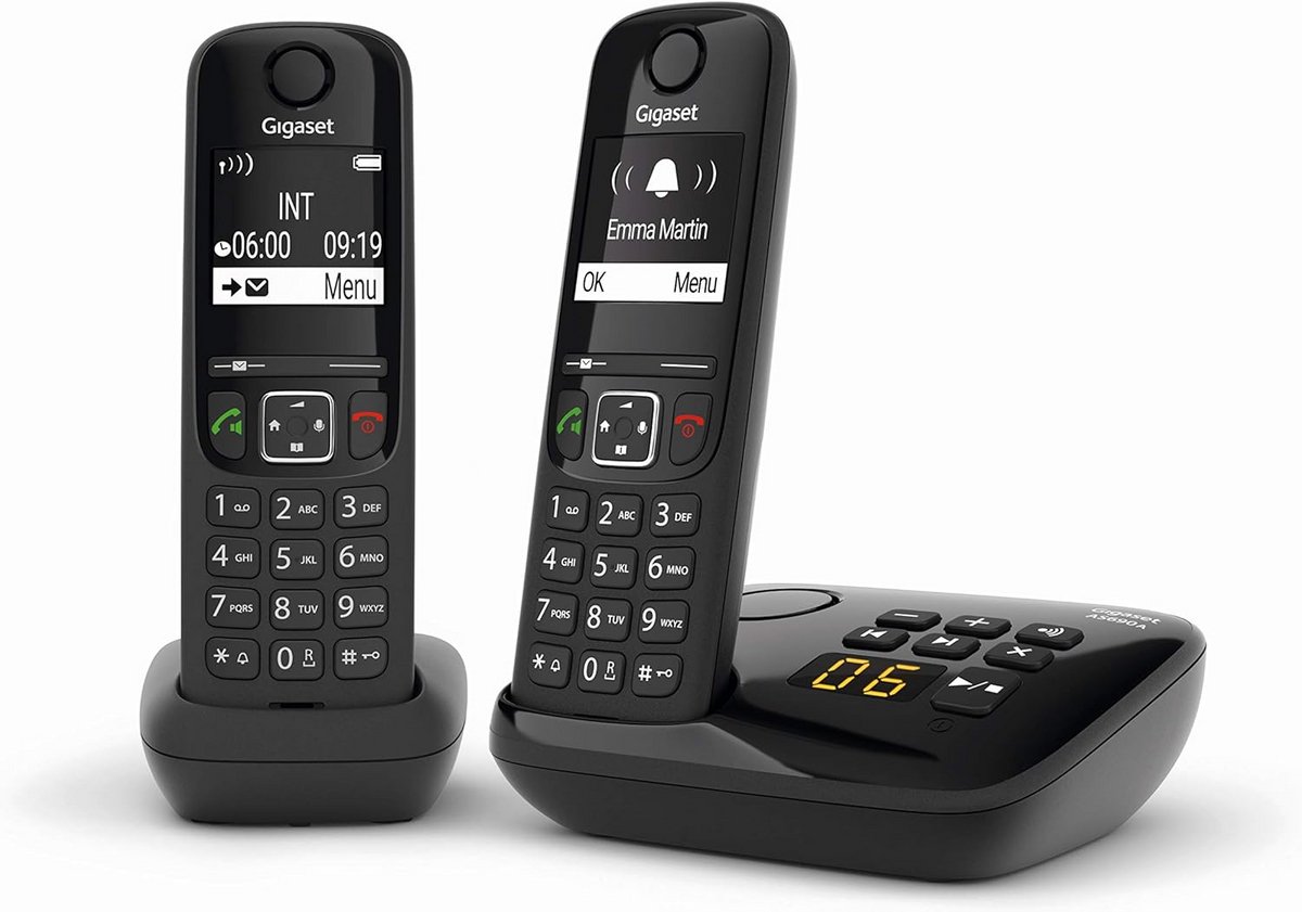 Draadloze Telefoon - DECT Telefoon - Thuis Bellen - Ingebouwd Antwoordapparaat - 14 Uur Beltijd - Zwart